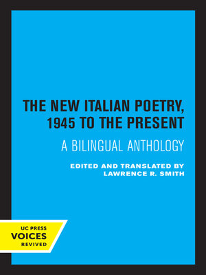 cover image of The New Italian Poetry, 1945 to the Present